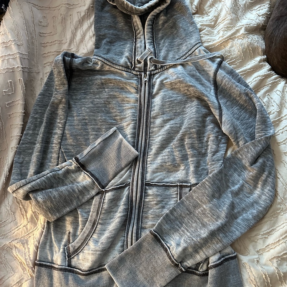 Gray Zip-Up Hoodie